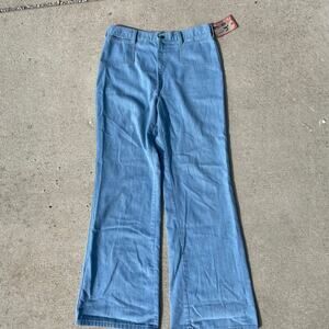 Vintage Tobias Flare Jeans Light Wash Wide Leg Bell Bottom Talon 42 Zipper 34x34